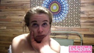 Hippy slut gets bondage and stuffed in the dryer and fucked